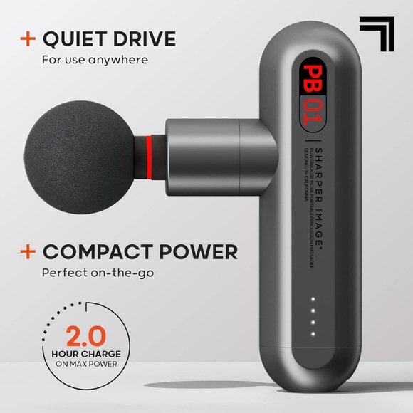 NIB Sharper Image Deep Tissue Portable Percussion Massage Gun - Picture 5 of 11